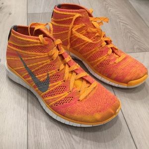 Nike Orange and Pink Women's Sneakers